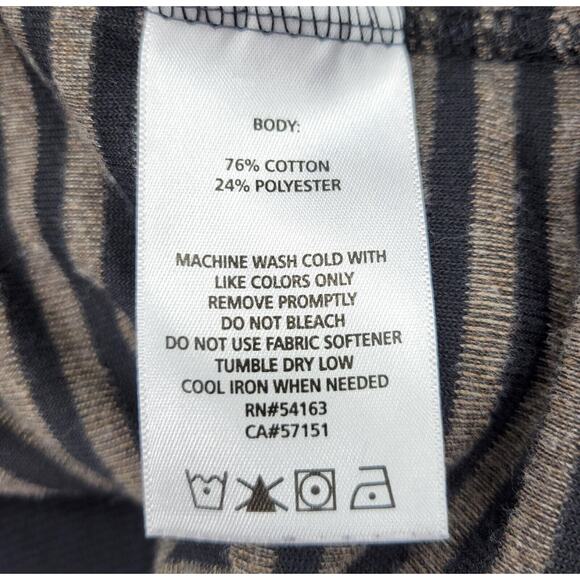 Calvin Klein Jacket Women's Large Brown Performance Quick Dry Striped Velour - Picture 9 of 9